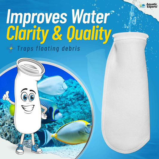 7" Aquarium Filter Sock – 200 Micron for Saltwater & Reef Tanks