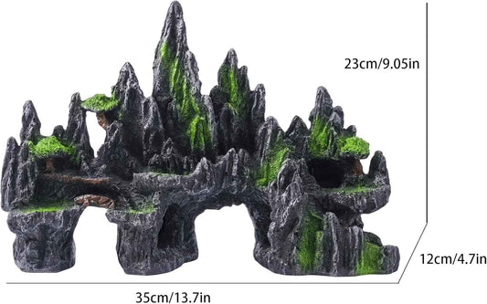 Large Fish Tank Decoration Mountain Cave Bridge Aquarium Ornament