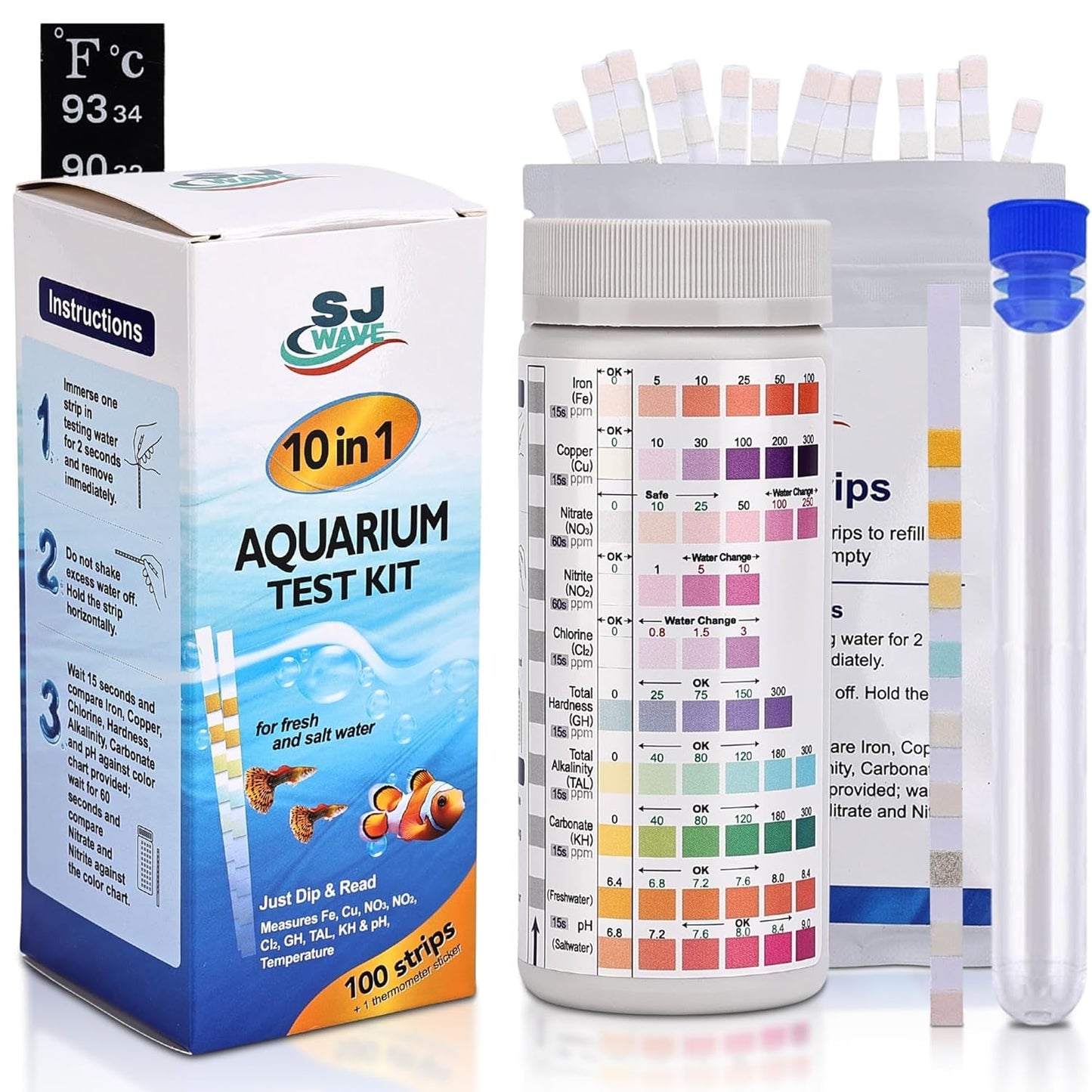 Aquarium Test Strips 11 in 1 Water Test Kit | 950 Tests
