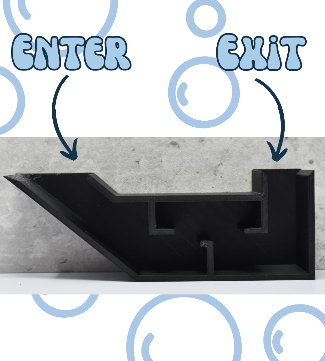 Aquarium Underground Tunnel | Fish & Shrimp Hideout for Aquariums | Unique Underground Viewing Tunnel | Made in USA (Black)
