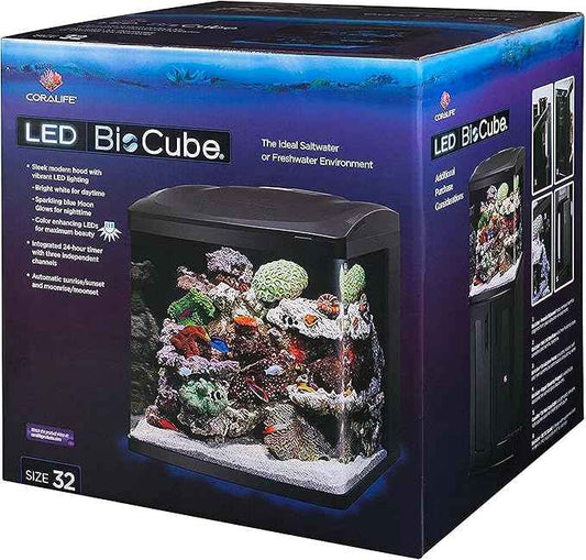 Coralife LED BioCube Aquarium Fish Tank Kit 32 Gallon