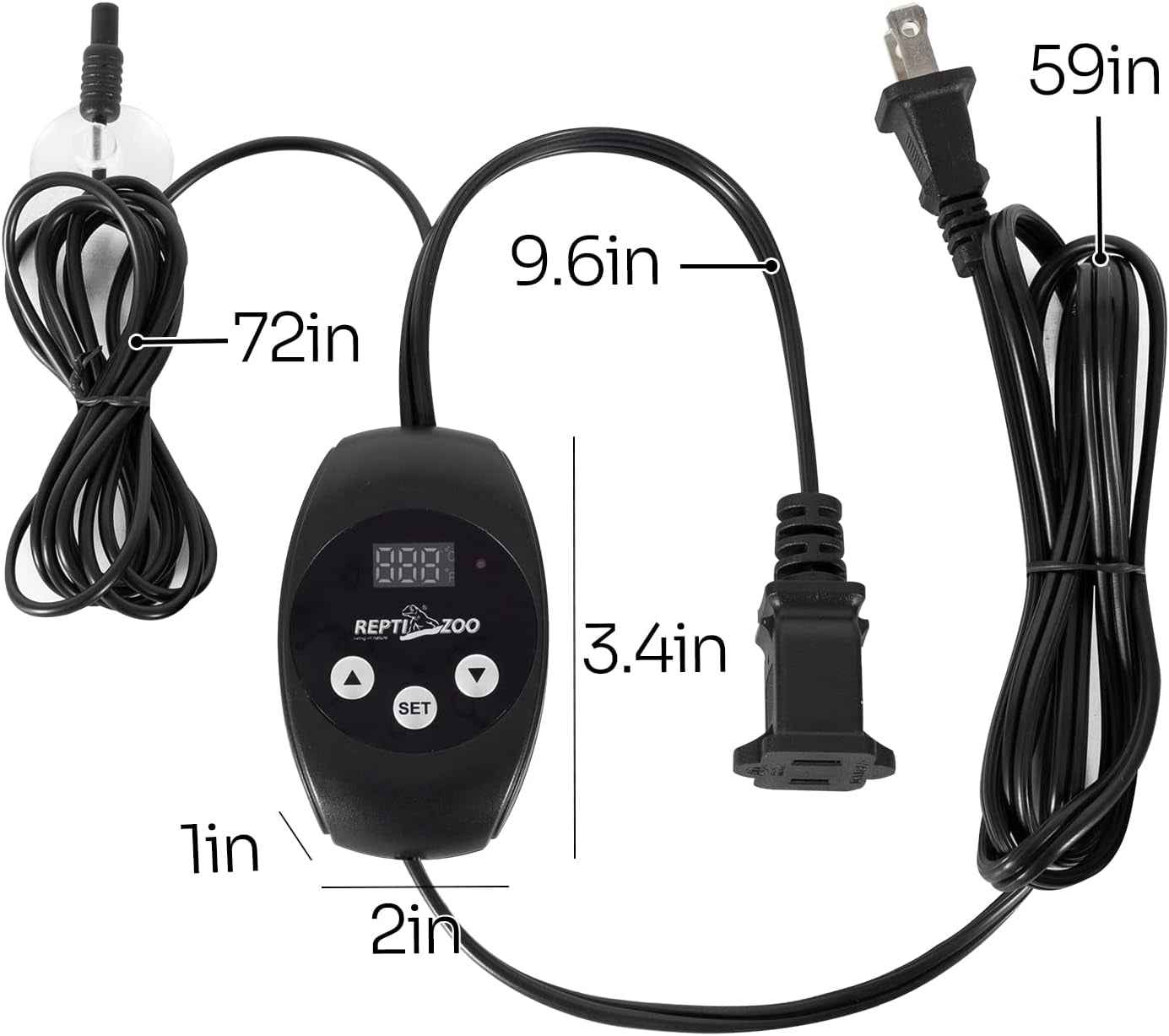 Reptile Thermostat PID Dimming Controller Digital Heat Lamp Temp Control 300W