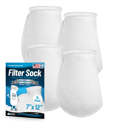 7" Ring Aquarium Filter Sock 100 Micron for Saltwater & Reef Aquariums