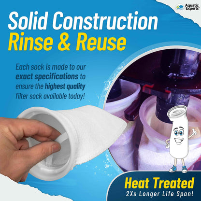 7" Aquarium Filter Sock – 200 Micron for Saltwater & Reef Tanks