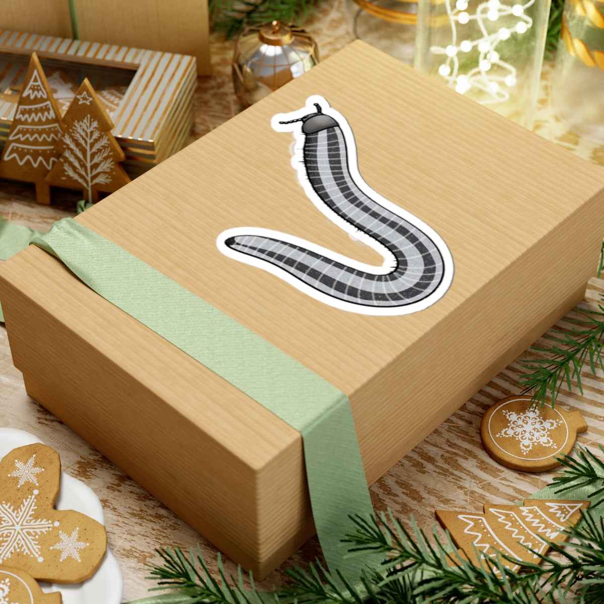 Scholarly Exotics Maui Skunk Striped Millipede Sticker