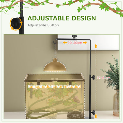 Adjustable Heavy-Duty Metal Reptile Lamp Stand