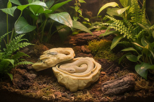 2-in-1 Naturalistic Reptile Hide & Humidity Cave