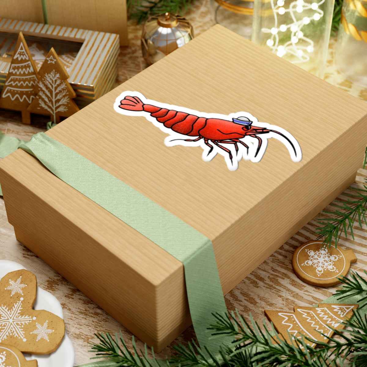 Scholarly Exotics Ralph the Cherry Shrimp Sticker