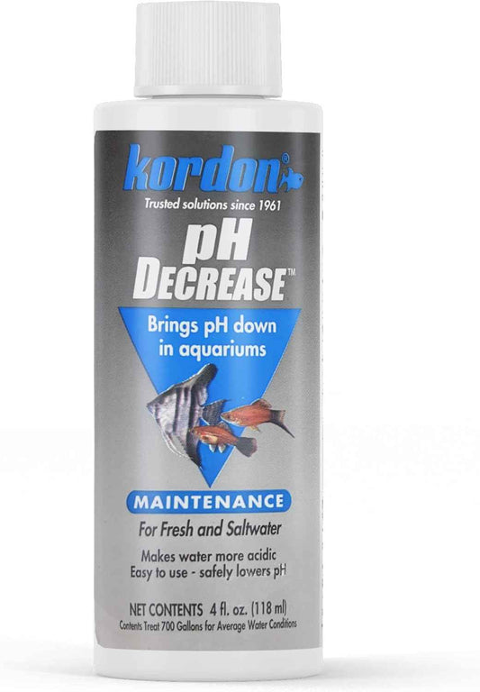 Kordon pH Decrease 4 oz. Professional Aquarium pH Control Fresh & Saltwater