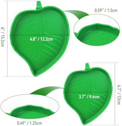 Naturalistic Leaf Reptile Food & Water Dishes