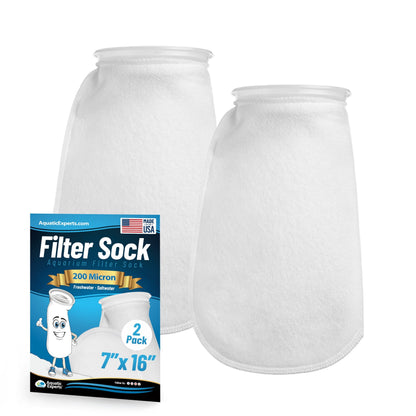 7" Ring Aquarium Filter Sock – 200 Micron for Saltwater & Reef Tanks