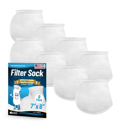 7" Ring Aquarium Filter Sock – 200 Micron for Saltwater & Reef Tanks
