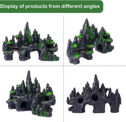 Large Fish Tank Decoration Mountain Cave Bridge Aquarium Ornament