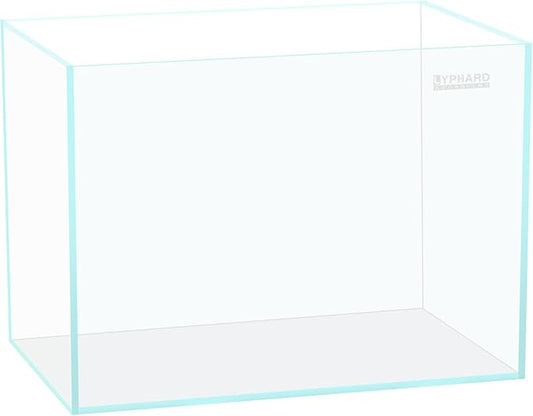 3.5 Gallon Rimless Aquarium, Ultra Clear Low Iron Nano Fish Tank for Bettas, Shrimp, L15×W5.5×H9.8 Glass Thickness 5mm with EVA Foam Leveling Mat