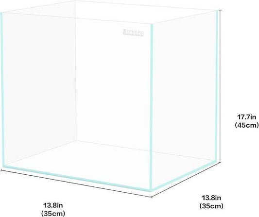 Rimless Aquarium 14.5 Gallon Tall Tank with EVA Foam Leveling Mat
