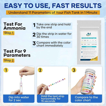 Aquarium Test Strips 11 in 1 Water Test Kit | 950 Tests
