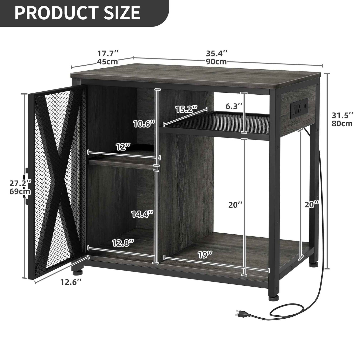 40-50 Gallon Fish Tank Stand with Power Outlets