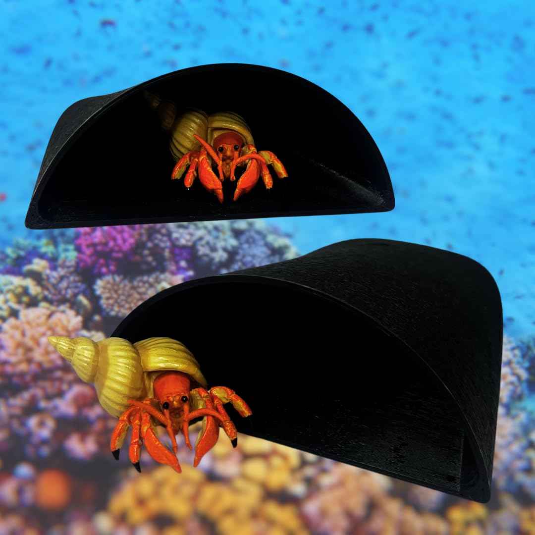 REEFSHAPE Aquarium or Terrarium Pocket Cave | Minimalist Shelter Cave for Fish, Shrimp, Reptiles, Amphibians, & More! | Made in USA