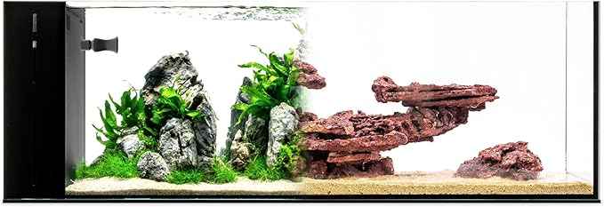 Ultum Nature Systems Dual AIO - Freshwater/Saltwater Compatible All in One Rimless Tank with Triple Chamber Filtration System, Integrated Filter Aquarium w/Leveling Mat - 21 Gallon, 90LA, Black
