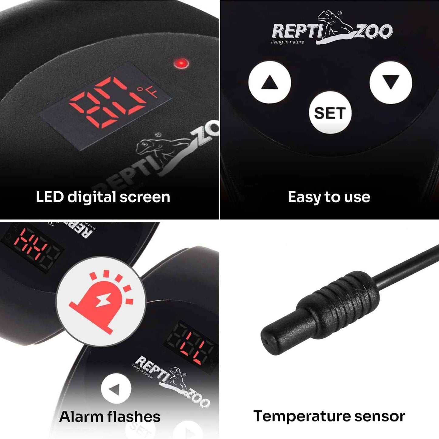 Reptile Thermostat PID Dimming Controller Digital Heat Lamp Temp Control 300W