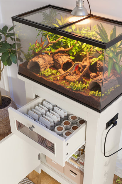 Tank Stand with Built-In Power Outlets