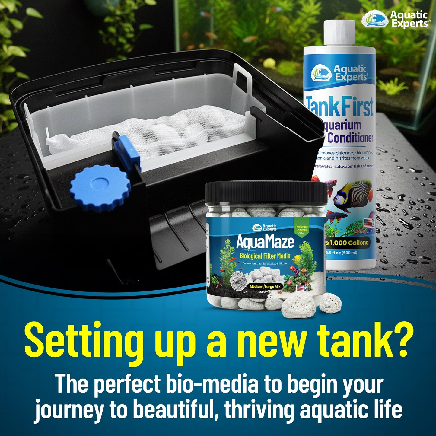 AquaMaze Aquarium Bio Media – Filter for Freshwater & Saltwater