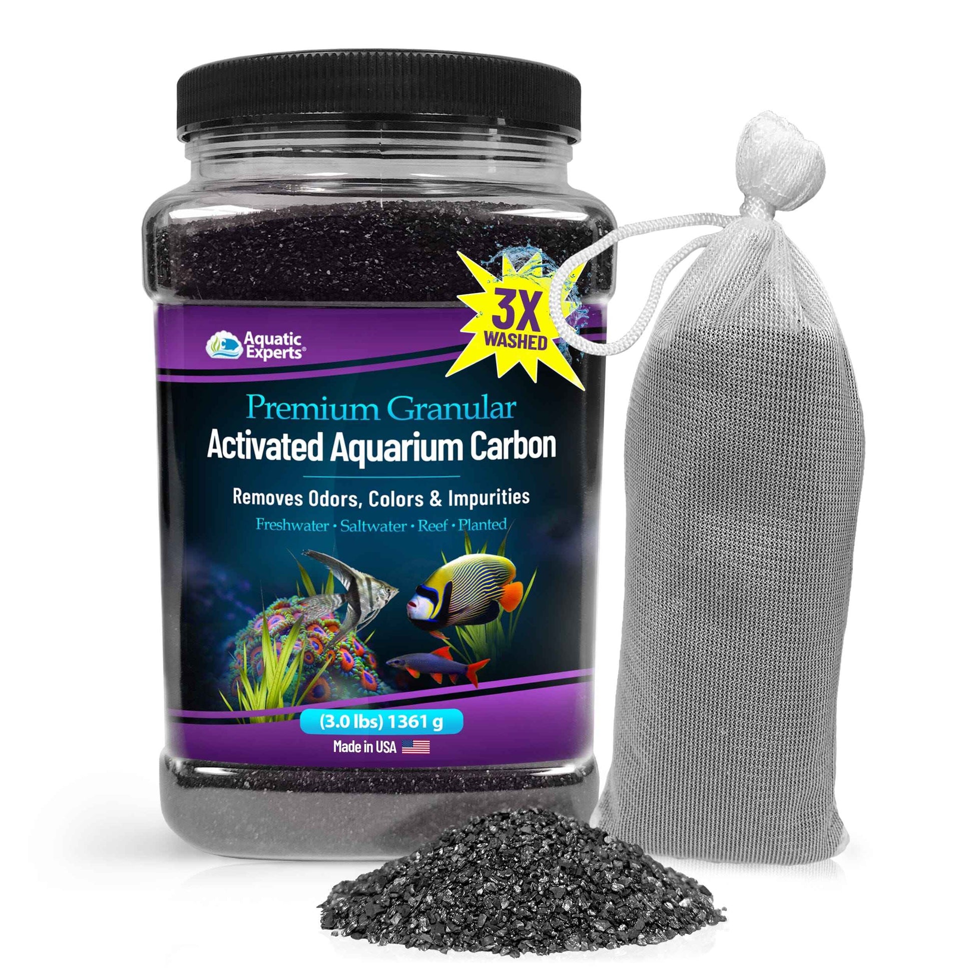 Activated Carbon - Aquarium Filter Charcoal Media for Odor Removal
