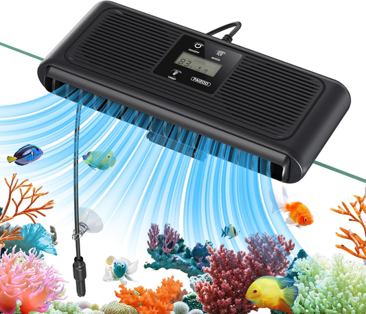 Aquarium Chiller Fan Auto Temp Control LCD 3-Speed Tank Cooler - Scholarly Exotics LLC