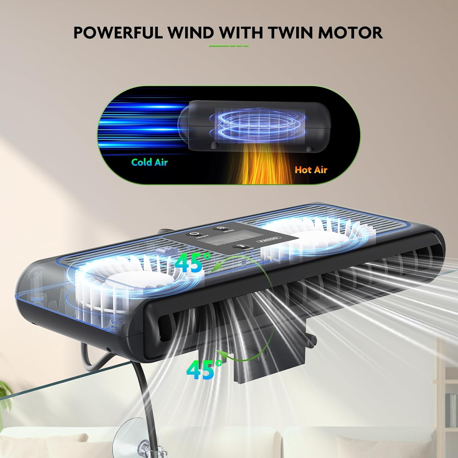 Aquarium Chiller Fan Auto Temp Control LCD 3-Speed Tank Cooler - Scholarly Exotics LLC