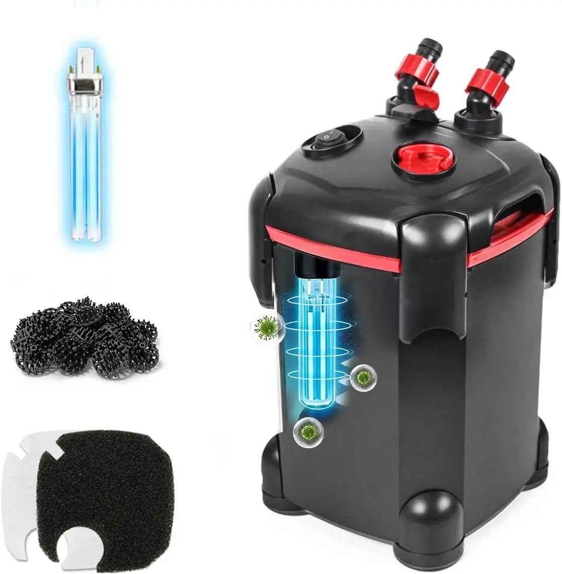 Canister Filter 172GPH or 225GPH Ultra Quiet up to 55 Gal