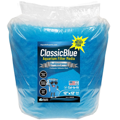 ClassicBlue Aquarium Filter Pad Roll Blue White Bonded Cut to Fit Bulk
