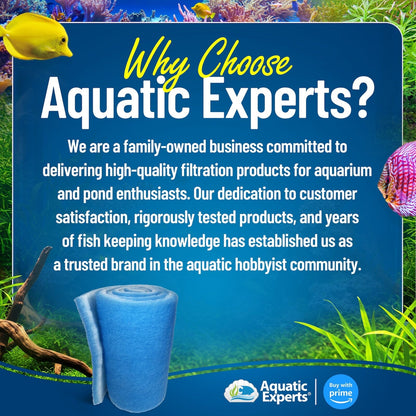 ClassicBlue Aquarium Filter Pad Roll Blue White Bonded Cut to Fit Bulk