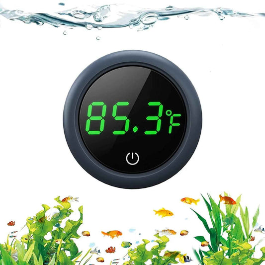 Digital Aquarium Thermometer LED Display ±0.9°F Stick-On Fish Tank Gauge
