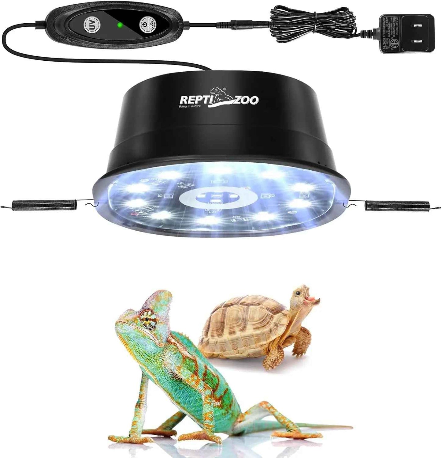 Dimmable UVB Reptile Light LED UVA UVB Lamp Tropical Desert Fixture