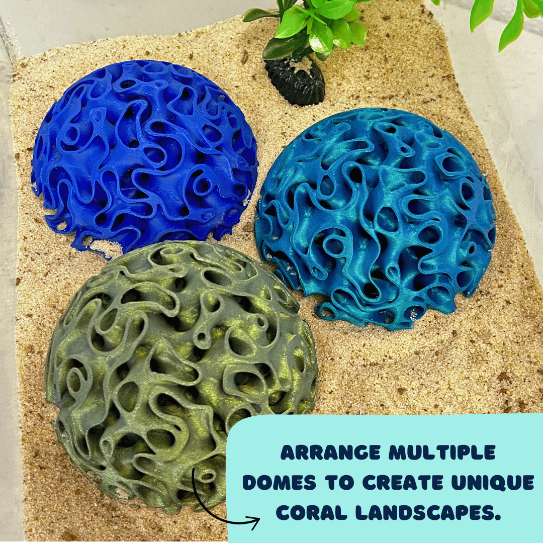 Aquarium Coral Reef Dome - Aquarium Reef Replica for Fish, Shrimp