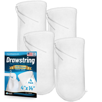 Aquarium Filter Sock – 200 Micron Drawstring for Saltwater & Reef