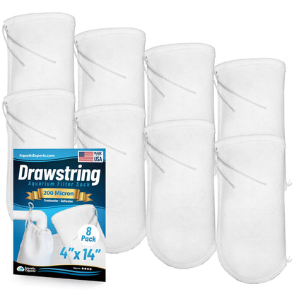 Aquarium Filter Sock – 200 Micron Drawstring for Saltwater & Reef