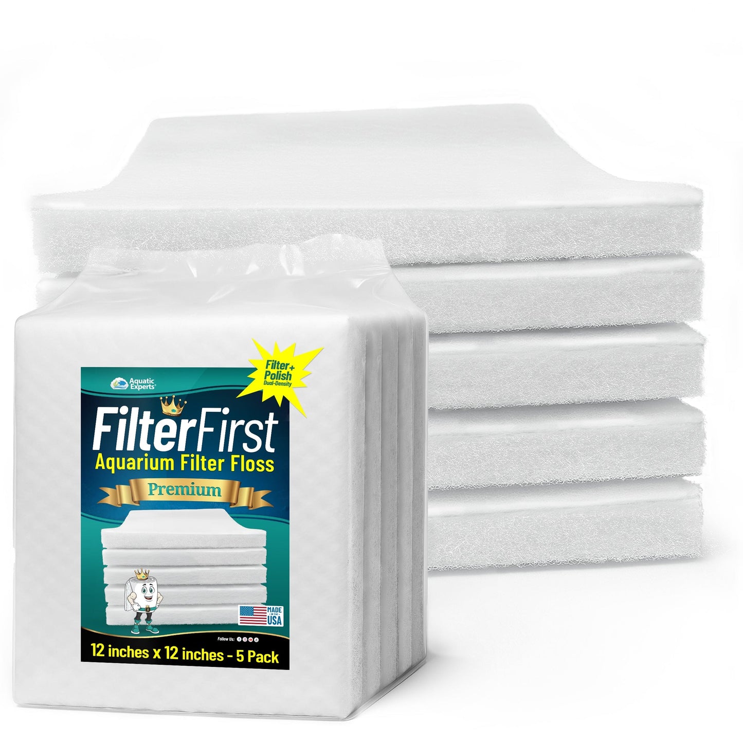 FilterFirst Aquarium Filter Floss Pad for Clear Water