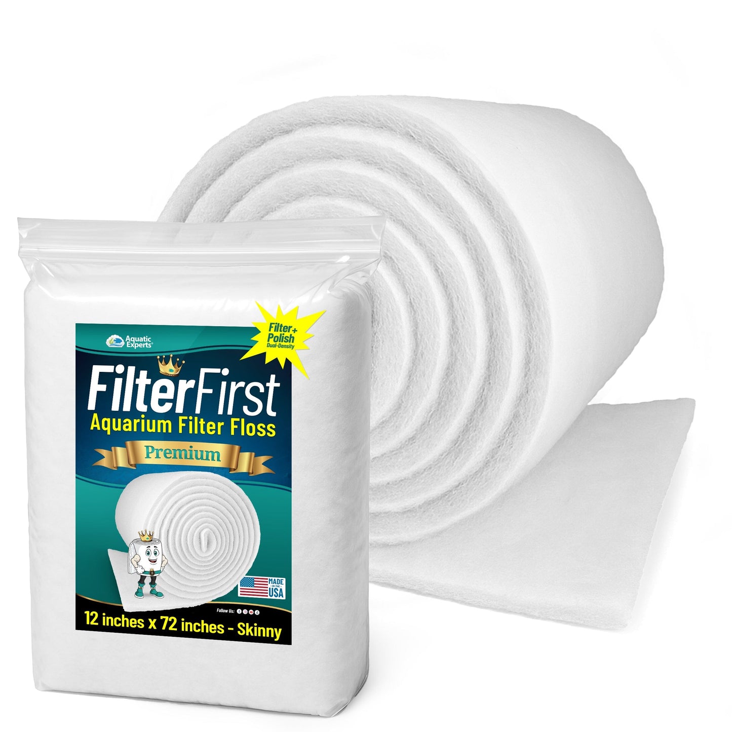 FilterFirst Aquarium Filter Floss Pad for Clear Water