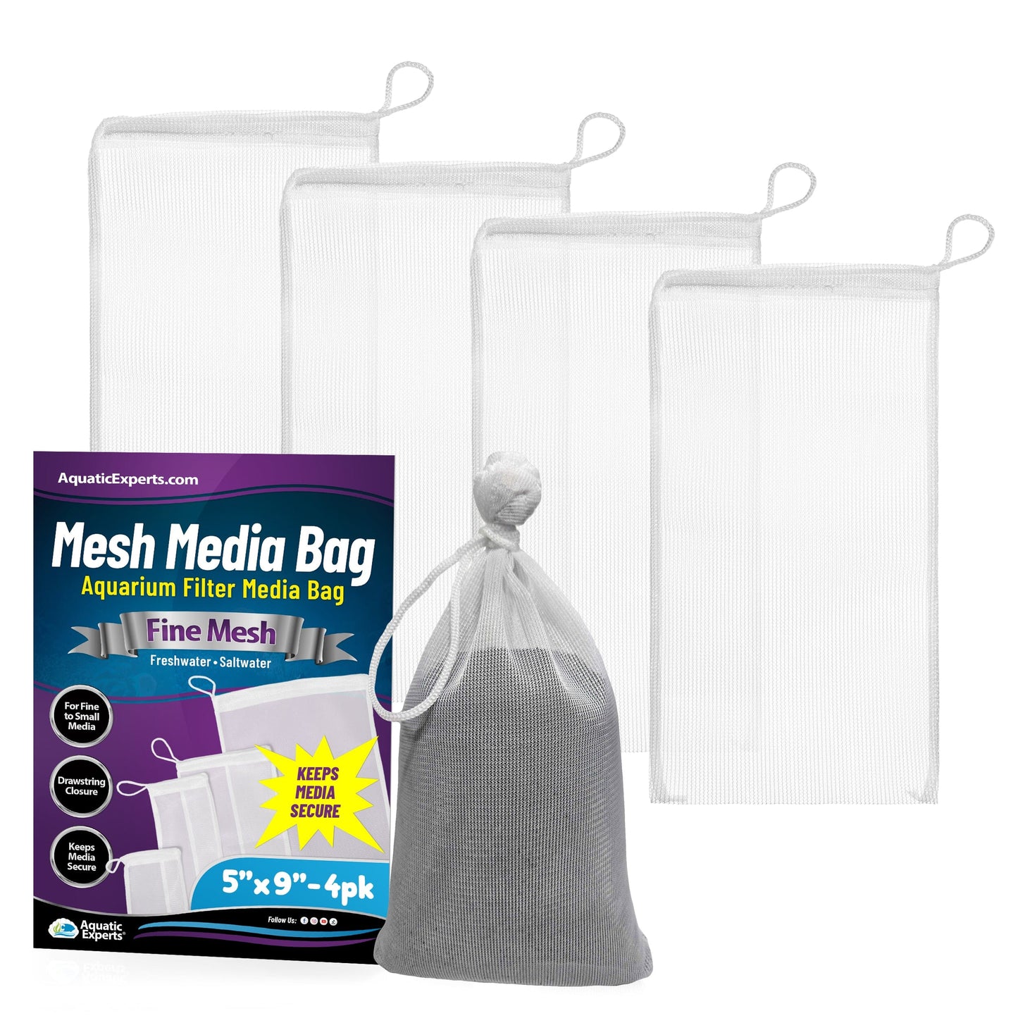 Aquarium Filter Bag – Fine Mesh with Drawstring