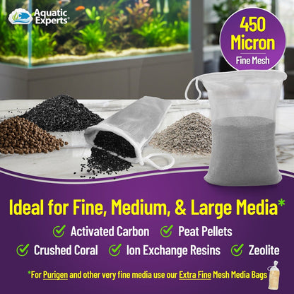 Aquarium Filter Bag – Fine Mesh with Drawstring