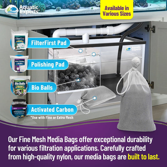 Aquarium Filter Bag – Fine Mesh with Drawstring