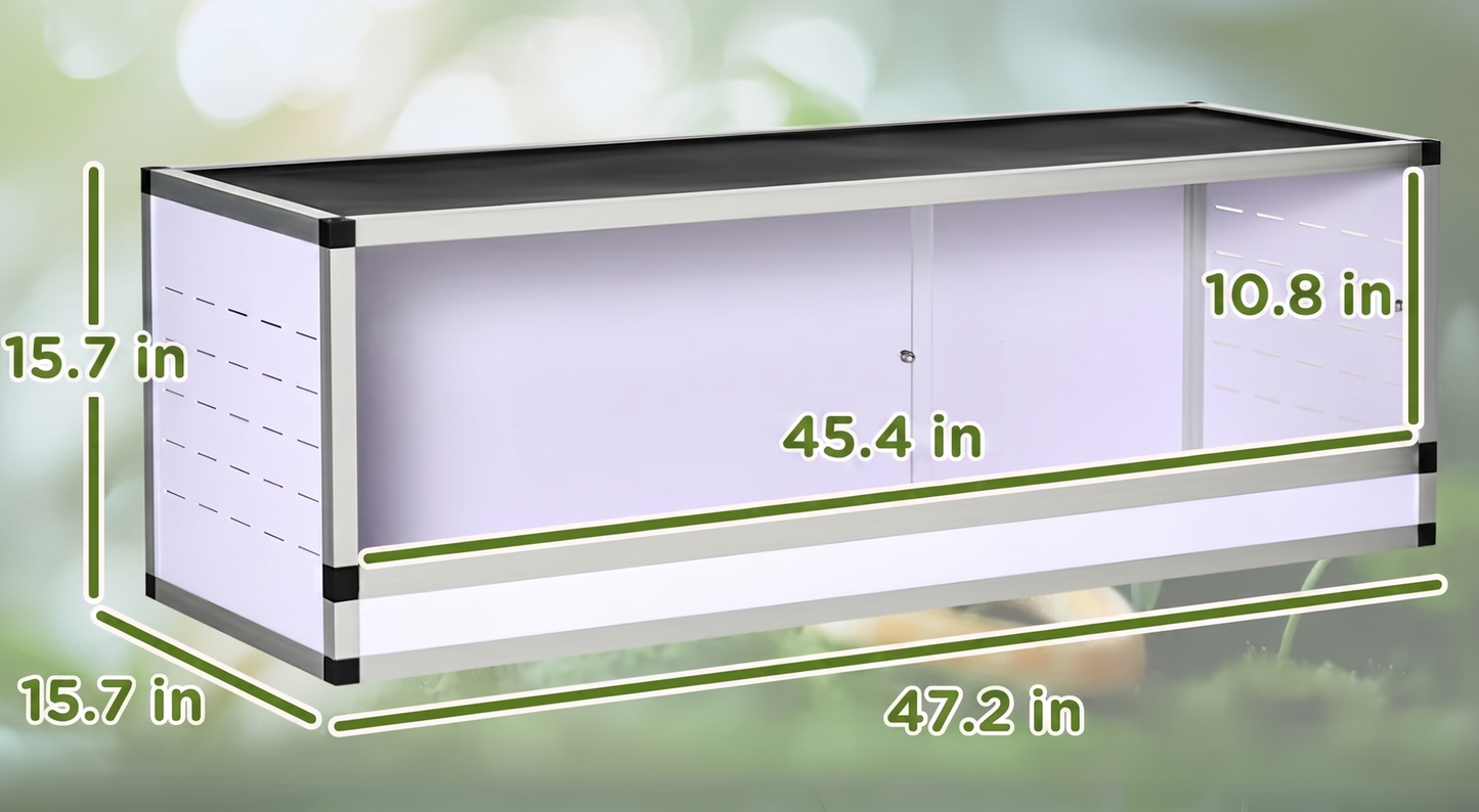 50 Gallon Aluminum Front-Opening Terrarium
