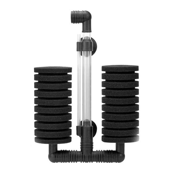Wall-mounted Aquarium Mini Double Head Pneumatic Mute Biochemical Cotton Filter