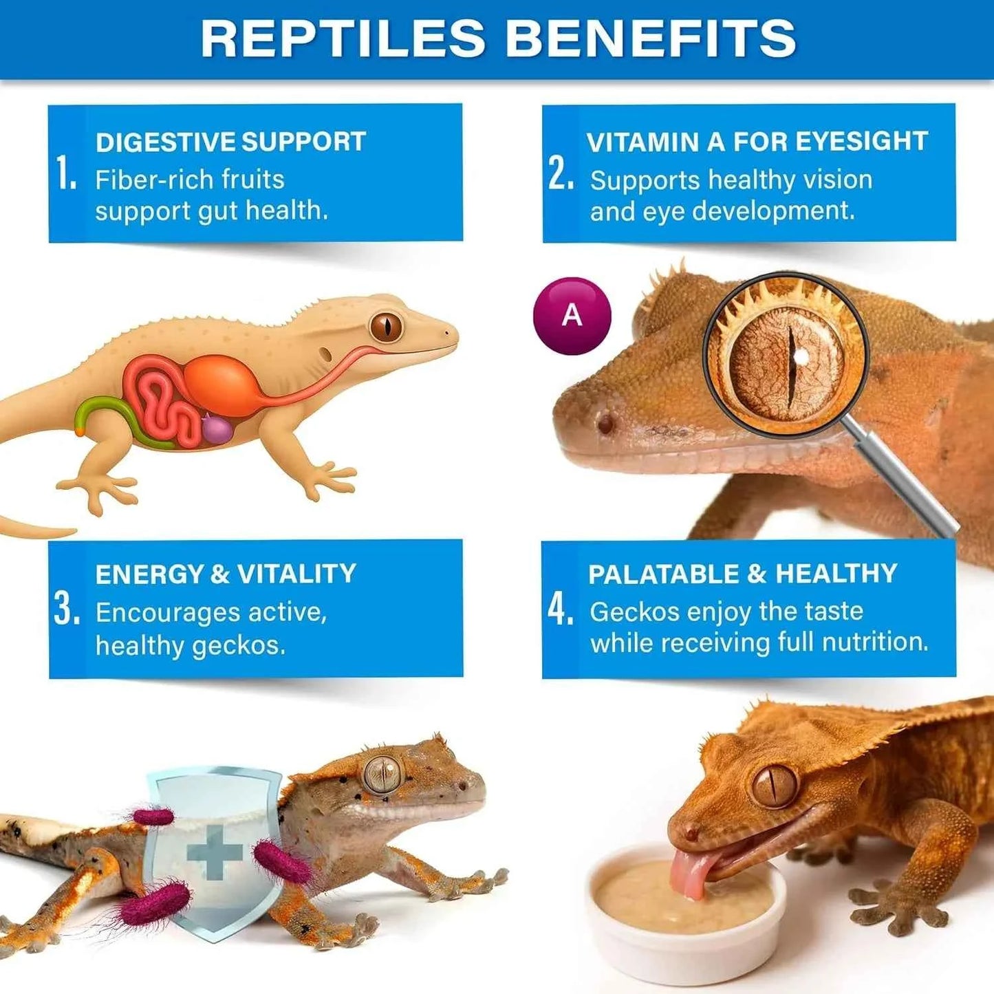 Gargeer 'Picky Geck' Caledonian Breeze - Premium Crested Gecko Food | Digestion & Eye Support
