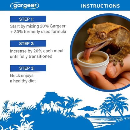 Gargeer 'Picky Geck' Caledonian Breeze - Premium Crested Gecko Food | Digestion & Eye Support