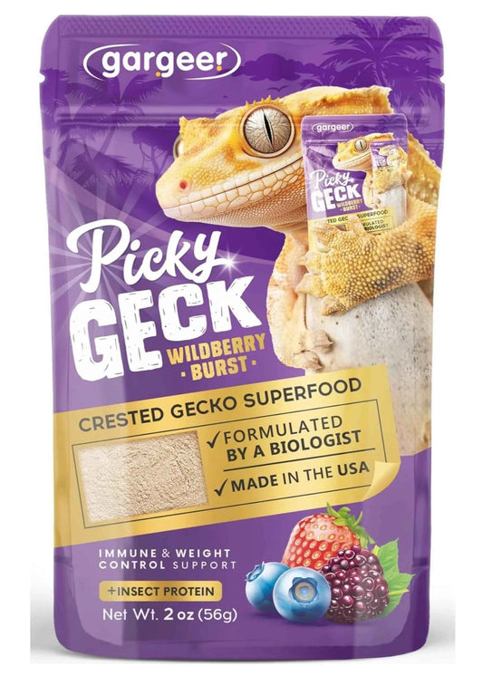 Gargeer 'Picky Geck' Wildberry Burst - Premium Crested Gecko Food | Antioxidant & Immune Support Formula