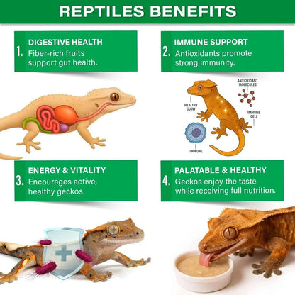 Gargeer 'Picky Geck' Rainforest Mist - Premium Crested Gecko Food | Immune & Digestion Support