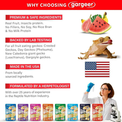 Gargeer 'Picky Geck' Watermelon Crush - Premium Crested Gecko Food | Hydration & Circulation Support
