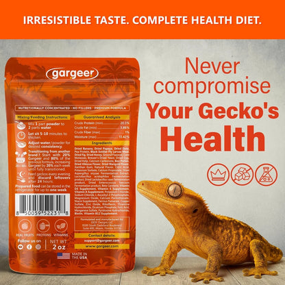Gargeer 'PICKY GECK' - ENERGY NECTAR - Premium Crested Gecko Food | Hydration & Circulation Support
